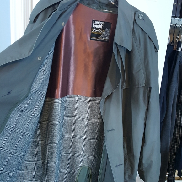 Dark grey trench coat London towne limits 42 reg - Picture 3 of 8
